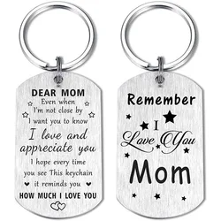 Remember I Love You Dad Mom Papa Grandma Gifts, Happy Birthday Keychain Gift , Mother 's Father's Day Present from Daughter Son