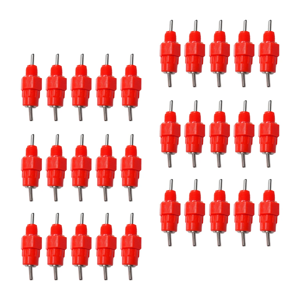 

30 Pcs Automatic Chicken Water Drinker Red Poultry Nipples Farm Supplies Drinking Equipment Bowl Feeder System Pet Goods