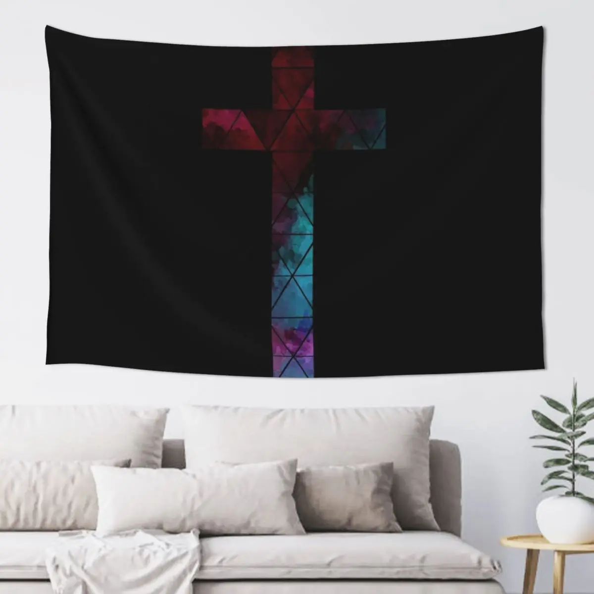 

Christian Cross Tapestry Anime Decor Aesthetic Room Decorations Room Decorator Tapestry