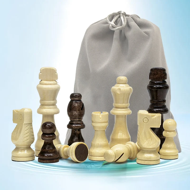 

Деревянный набор шахмат, шахматная игра King Height 92/80/65 мм с шахматной доской или без шахматной доски, шахматная игра на 32 шт., семейная настольная игра