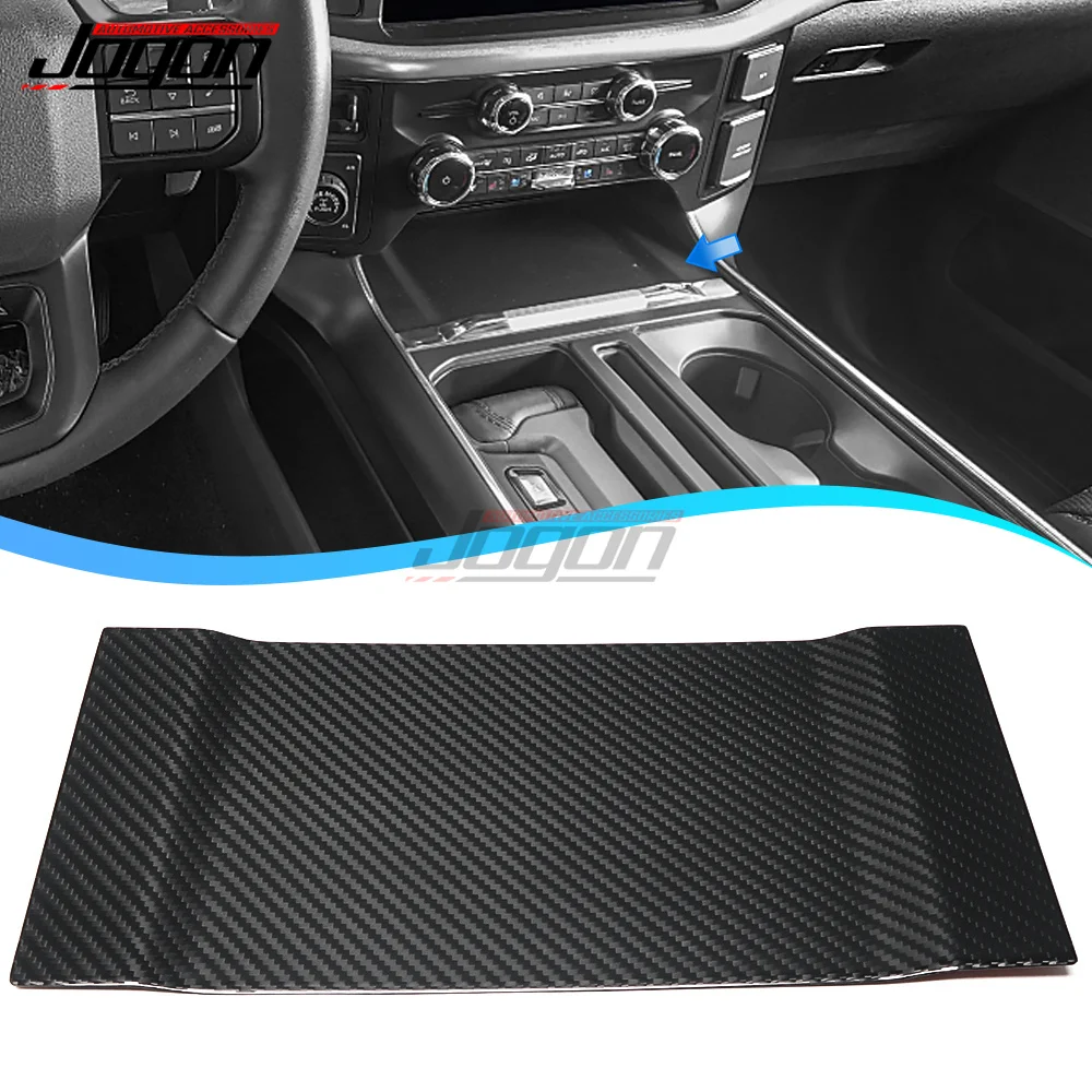 

For Ford F150 F-150 Raptor 2021 2022 2023 Car Console Wireless Phone Charger Panel Cover Carbon Fiber Interior Accessories