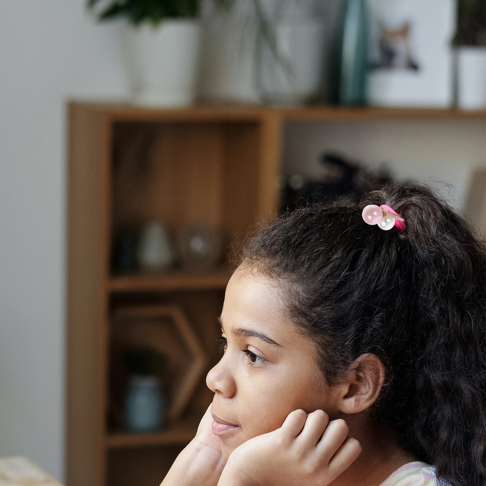 

6pcs Pearl Chic Tie Stretch Ring For Accessories Hair Band Women Ponytail Holders Lovely Hair Accessories