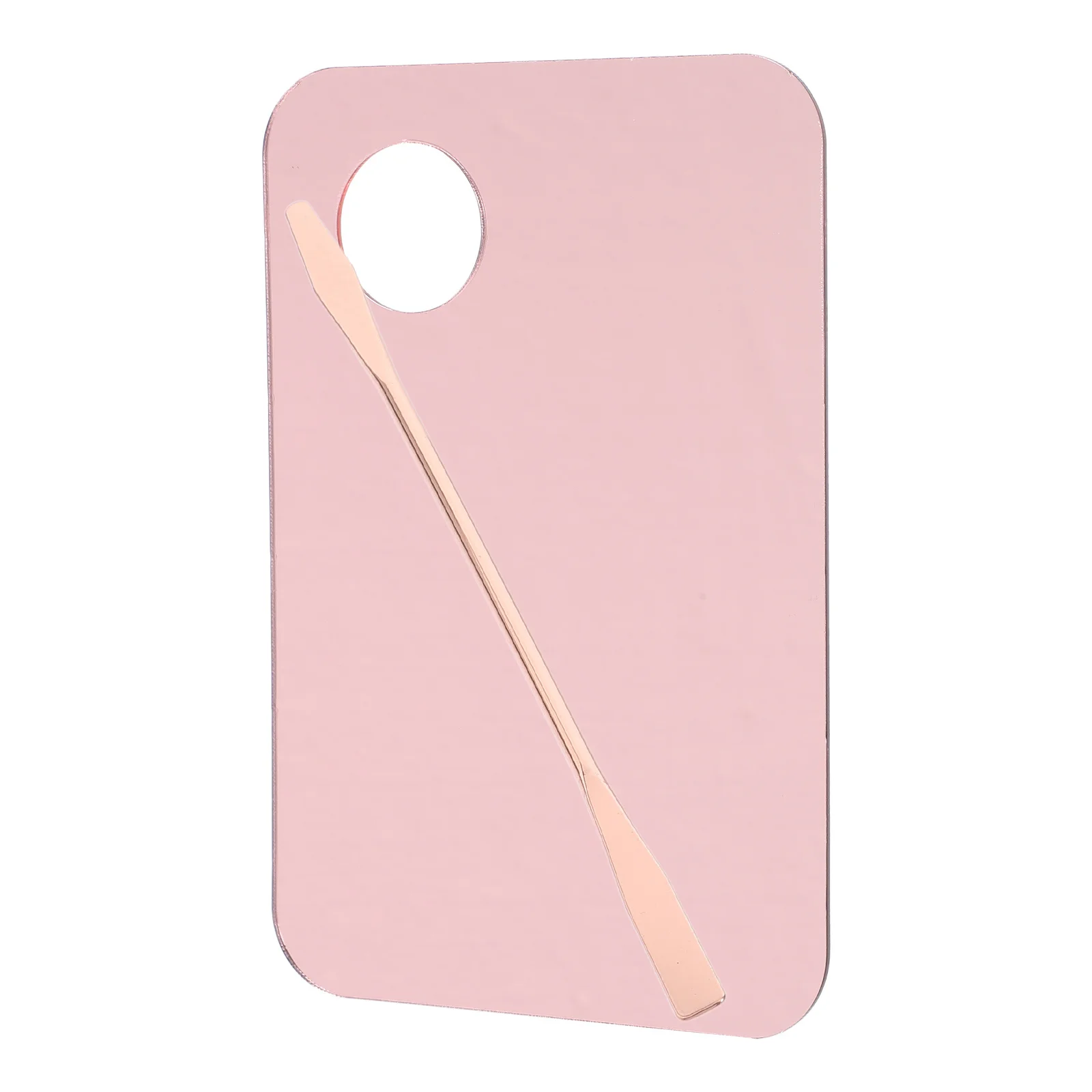 1 Juego de paleta mezcladora de maquillaje acrílico con espátula de acero inoxidable para mezclar pigmentos de base, suministros de pintura Diy