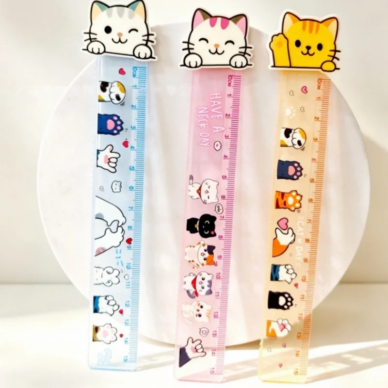 36pcs-lot-cartoon-cat-ruler-cute-bookmark-measuring-drawing-tool-promotional-gift-school-supplies