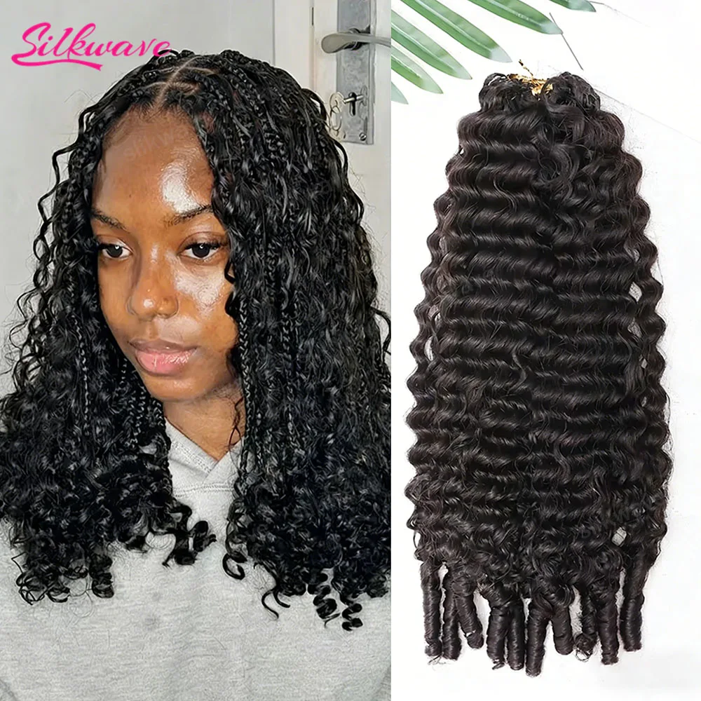 

Натуральные волосы для плетения косичек 15A, в стиле бохо, без узлов, бирманские кудрявые волосы для наращивания, оптом, для женщин