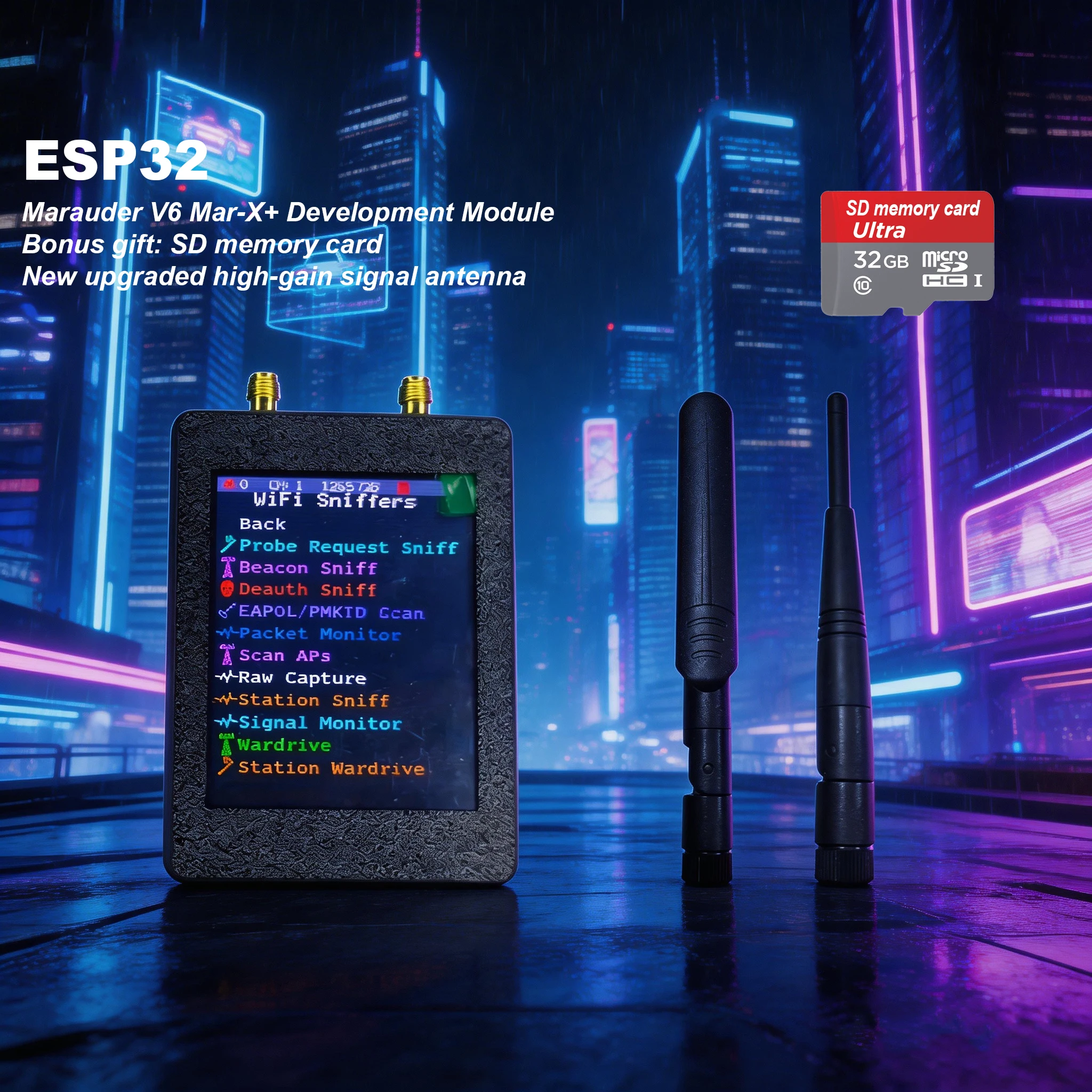 esp32-marauder-v6-equipped-with-the-latest-firmware-28-inch-display-wi-fi-and-bluetooth-functions-wireless-connection-tool