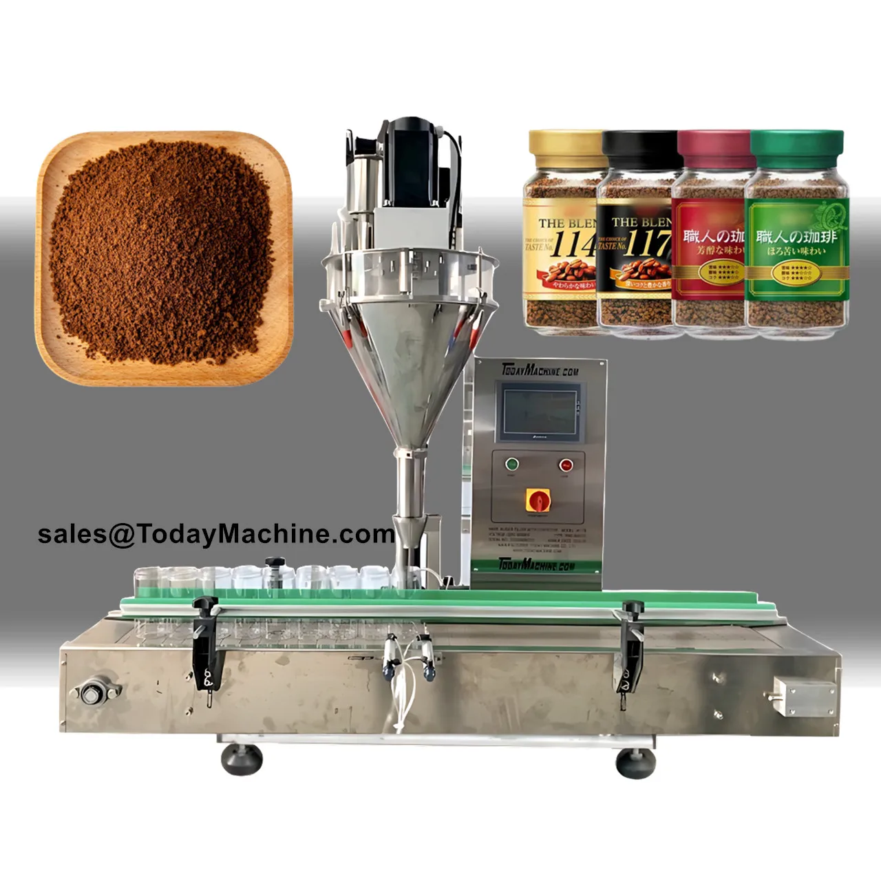 Semi Automatic Spice Coffee Flour Powder Auger Filling Machine