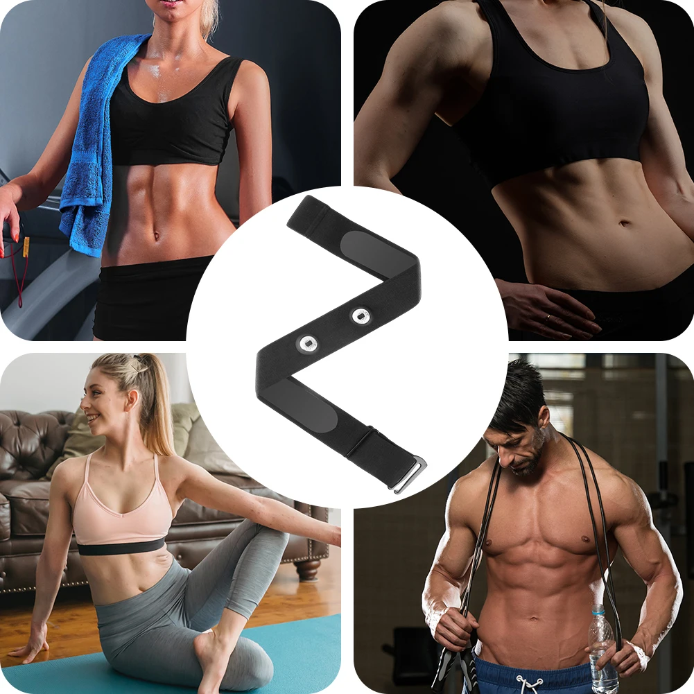 حزام بديل لمستشعر معدل ضربات القلب، حزام ناعم للياقة البدنية، حزام مراقبة الصدر، متوافق مع Polar Garmin Magene