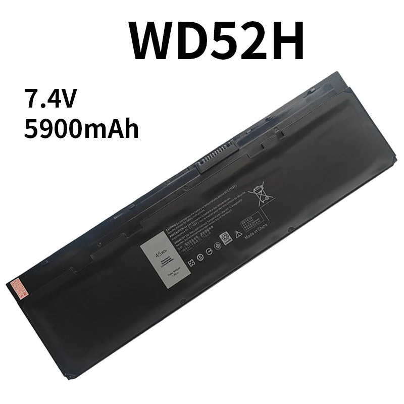 

High Quality Replacement Laptop Battery For Dell WD52H Latitude E7240 E7250 VFV59 W57CV 5900mAh 7.4V Rechargeable Li ion Battery