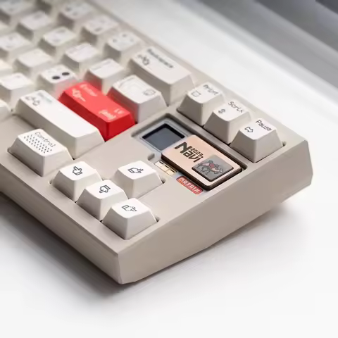 Pixel 06 Theme Keycap Set 132Keys PBT Custom Keyboard Cap Cherry Profile Key Cap for Mechanical Keyboard Accessories Gift Rain75