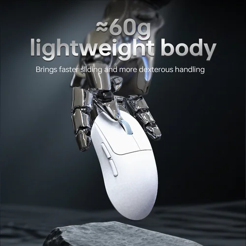 Imagen 2 del producto Ratón inalámbrico para juegos AJAZZ AJ199 PAW3311 24000DPI ratón ligero Bluetooth/con cable de fibra de carbono para PC portátil Gamer