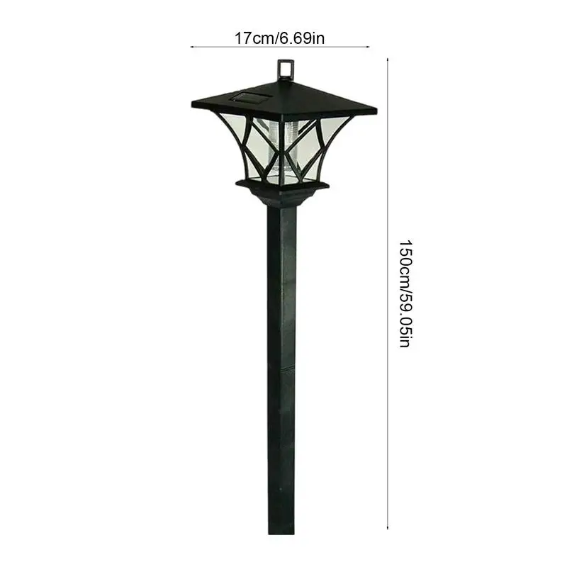 Solar Post Light Outdoor Pole Light Fixture Vintage Garden Light Floor Lamp Outdoor Post Lights For Garden Patio Pathway Yard