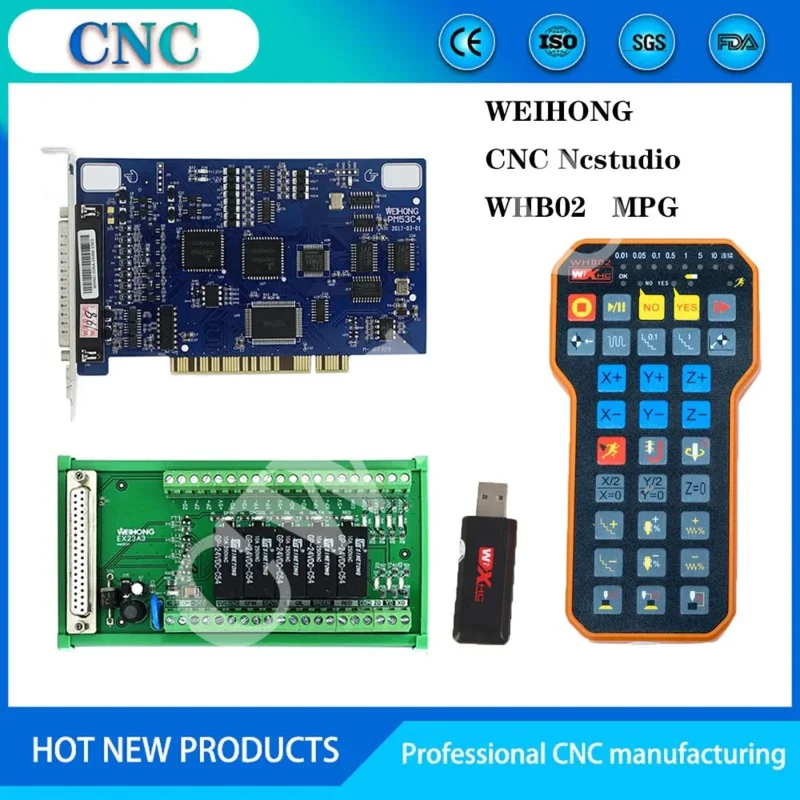 

CNC kit pm53c NC Studio 3 Axis controller V8 compatible Weihong control system USB wireless remote control handle xhc whb02