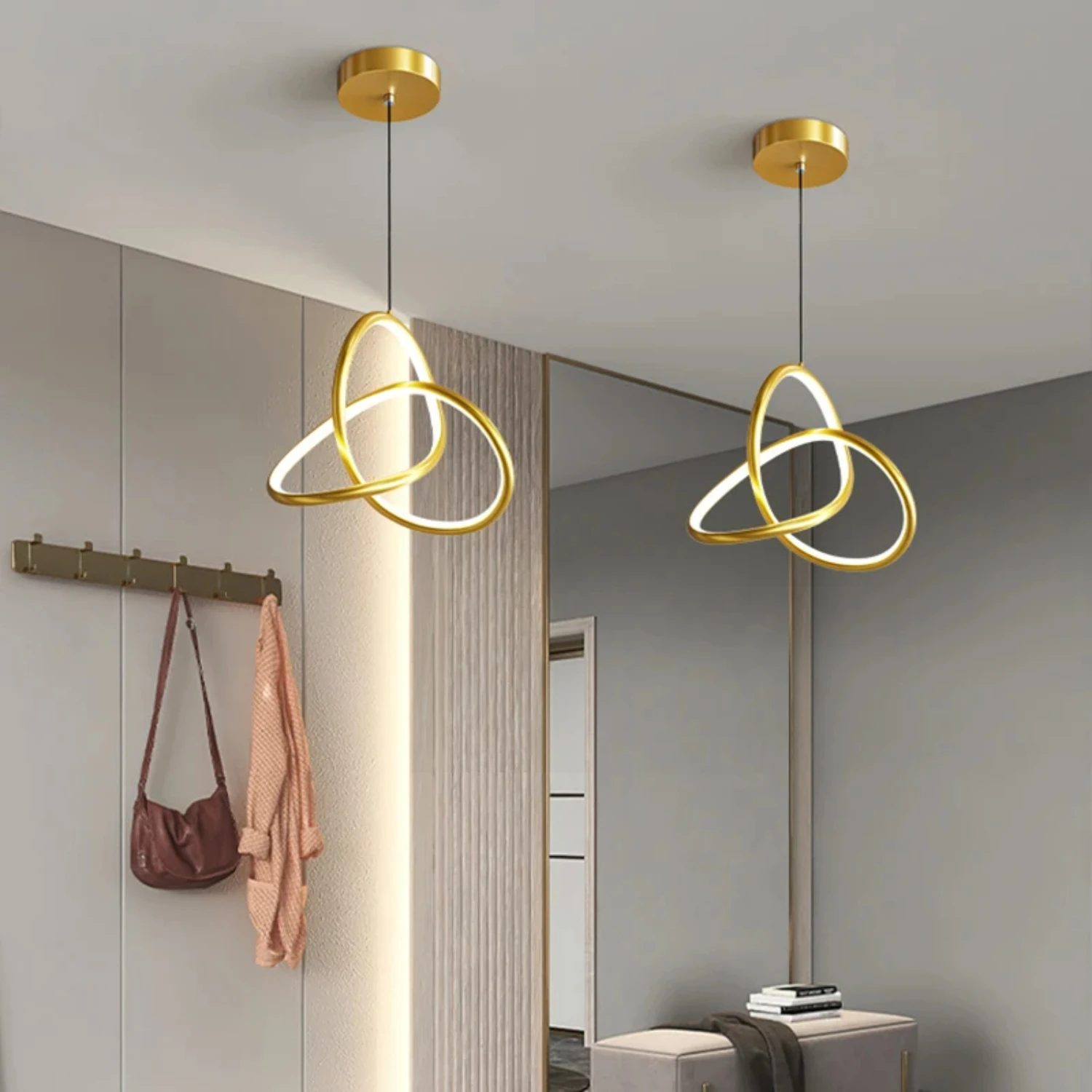 Nordic LED Pendant Ceiling Light, Elegante e Luxuoso, Elegante, Aconchegante Lâmpadas Suspensas, Quarto Interior, Sala de Estar, Sala de Jantar, Novo