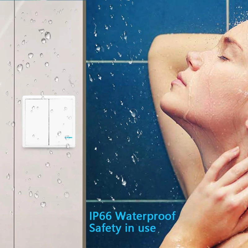 Wireless Light Switch And Receiver Kit, Outdoor 1969Ft Indoor 130Ft, No Wiring, No Wifi, Remote Control For LED Light