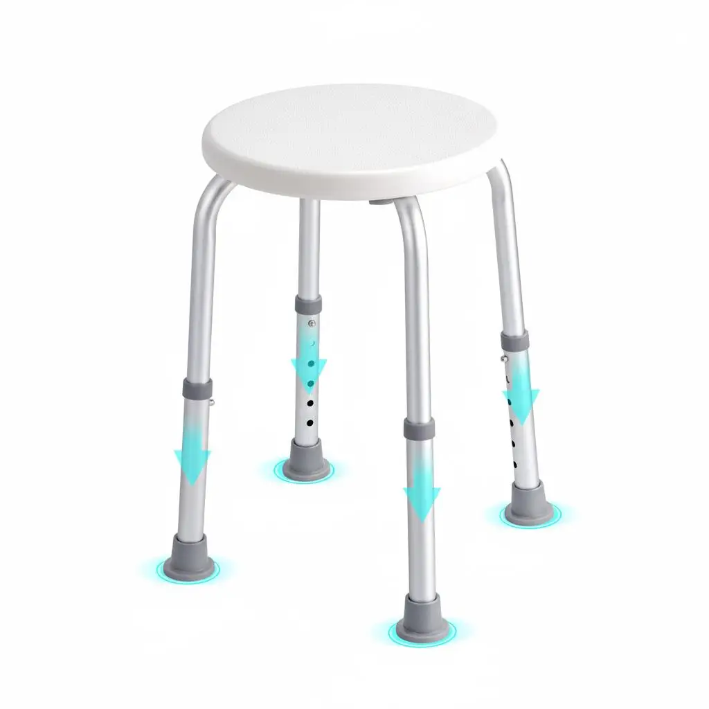 

Стул для душа, регулируемый по высоте, нескользящий, для пожилых людей и людей с ограниченными возможностями