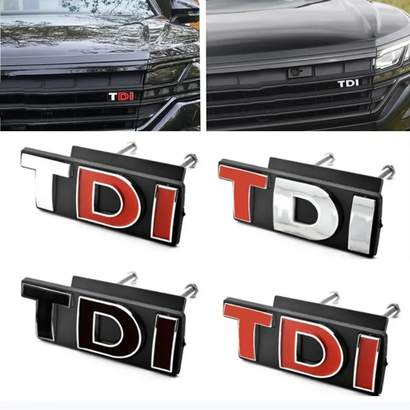 Autocollant d'emblème de calandre de voiture en métal 3D, logo TDI, coffre arrière latéral, décor d'insigne automatique, VW Polo, Golf Jetta, Passat, MK4, MK5