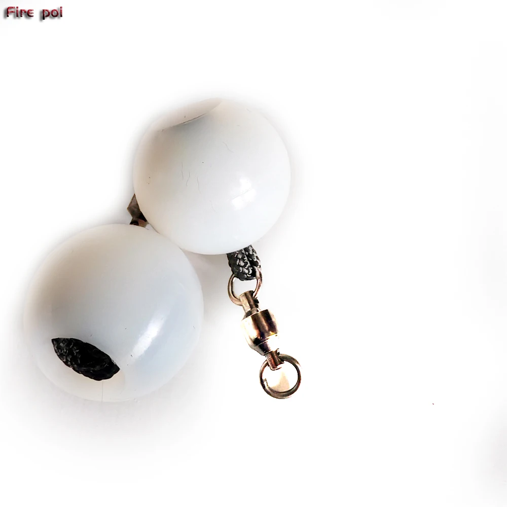 Pair of Ultimate Knob with Corded Swivels silicone ball Poi Handles