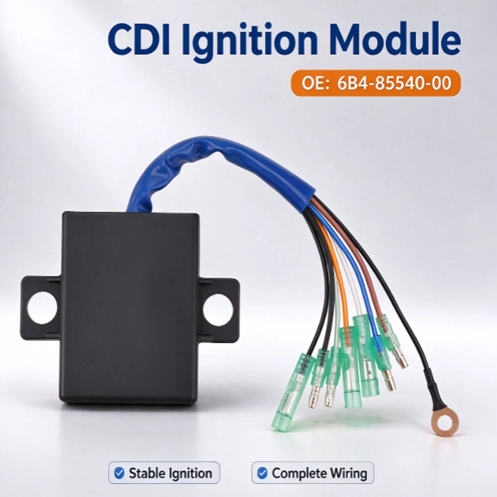 CDI Ignition Module 6B4-85540-00 for Yamaha Outboard Motor 2 Stroke 9.9HP 15HP 9.9D 15D Parsun T15 Marine Engine Replacement