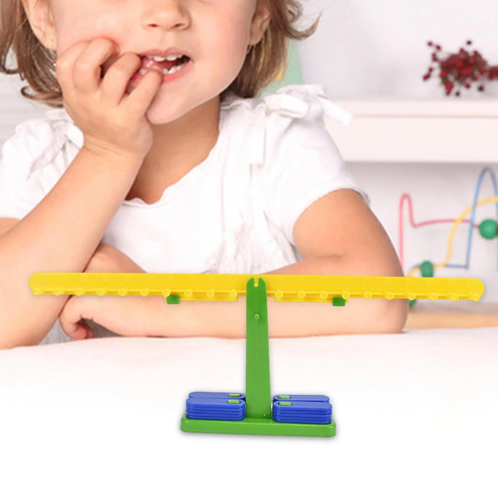 Kids Balance Scale Mathematics Manipulative Early Math and Number Concepts Montessori Toy Math Learning Game for Children