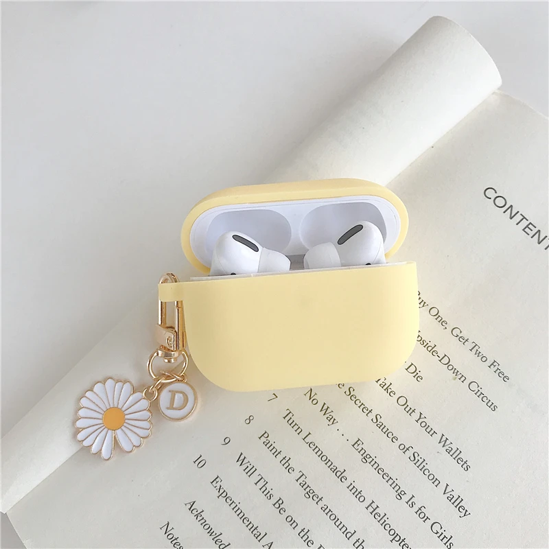 NEW For AirPods 4 Case airpod pro 2 Case cute daisy Flower Luxury Silicone earphone cover Air Pods 3 Case with keychain