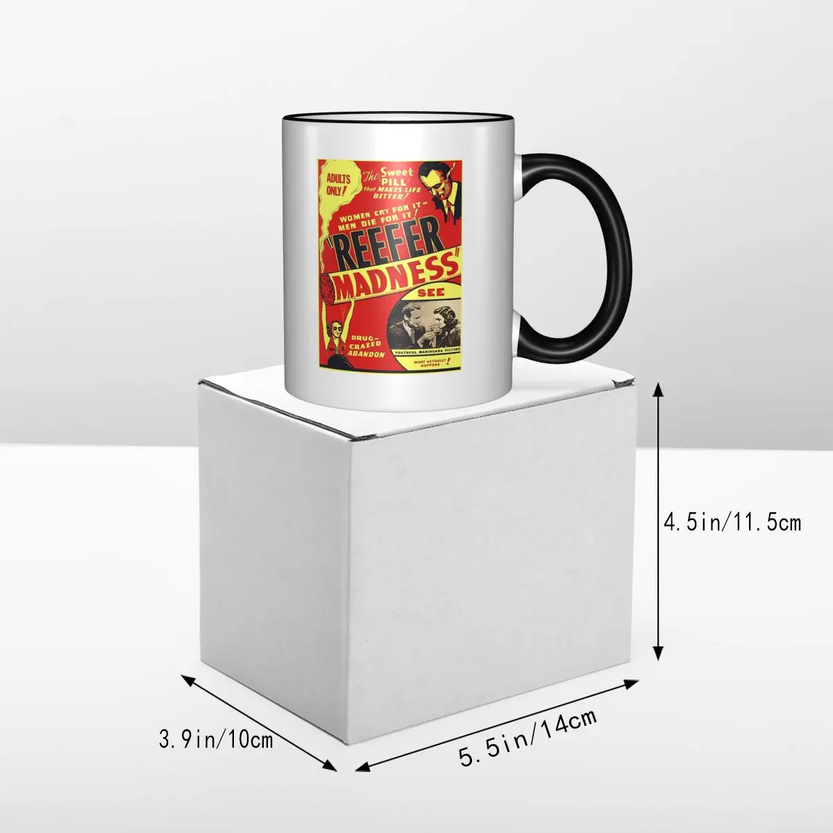 Reefer Madness Mug Funny Ceramic Coffee Cups Tea Mugs Milk Cup Drinkware Gift for Friends
