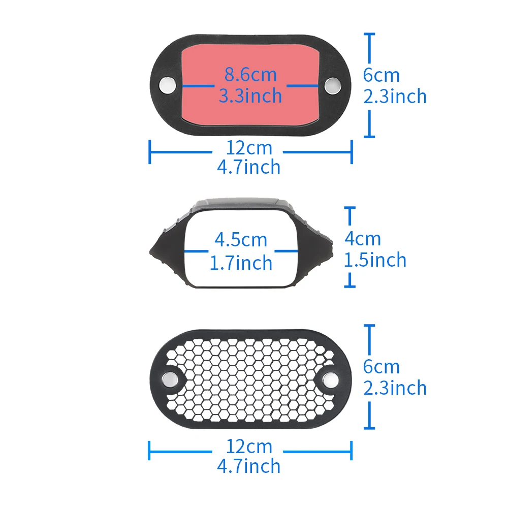 New Selens Seven Color Speedlite Filter Honeycomb Grid with Magnetic Rubber Band for Yongnuo Canon Nikon Flash Accessories Kit