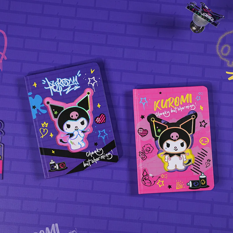 Sanrio Graffiti Style KuromiB6 Hardcover Edition with Double sided Writing Comes with Bookmarks Notebook Student Stationery