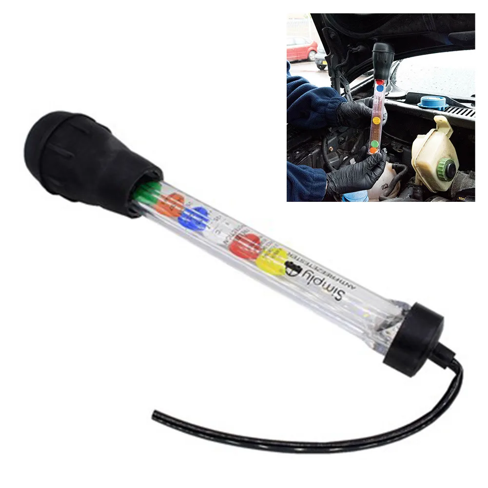 1 X Antifreeze Tester Car Van Coolant Radiator Easy Read Temperature Automobiles Accessories Rubber Antifreeze Tester