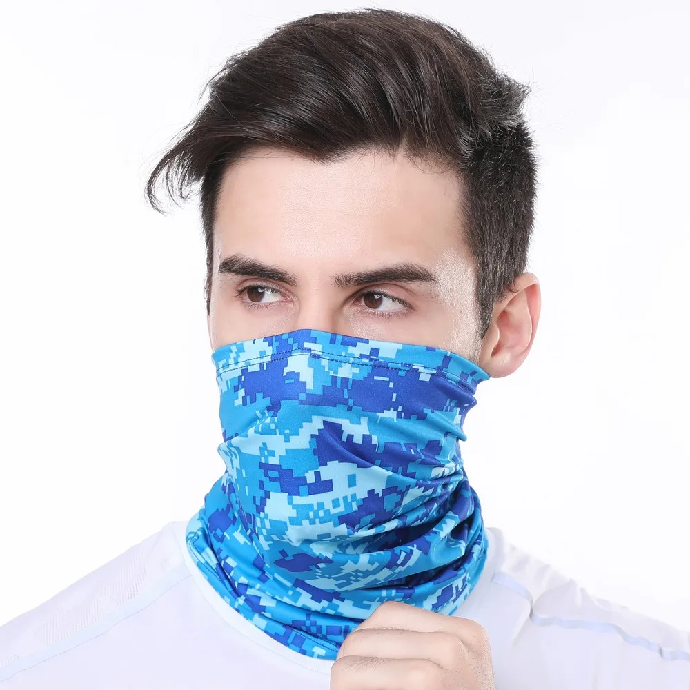 

Printed Scarf Riding Mask Neck Sun Protection Anti-UV Mask Ice Silk Scarf Multicolors Motorcycle Turban Sport Headwear Hats