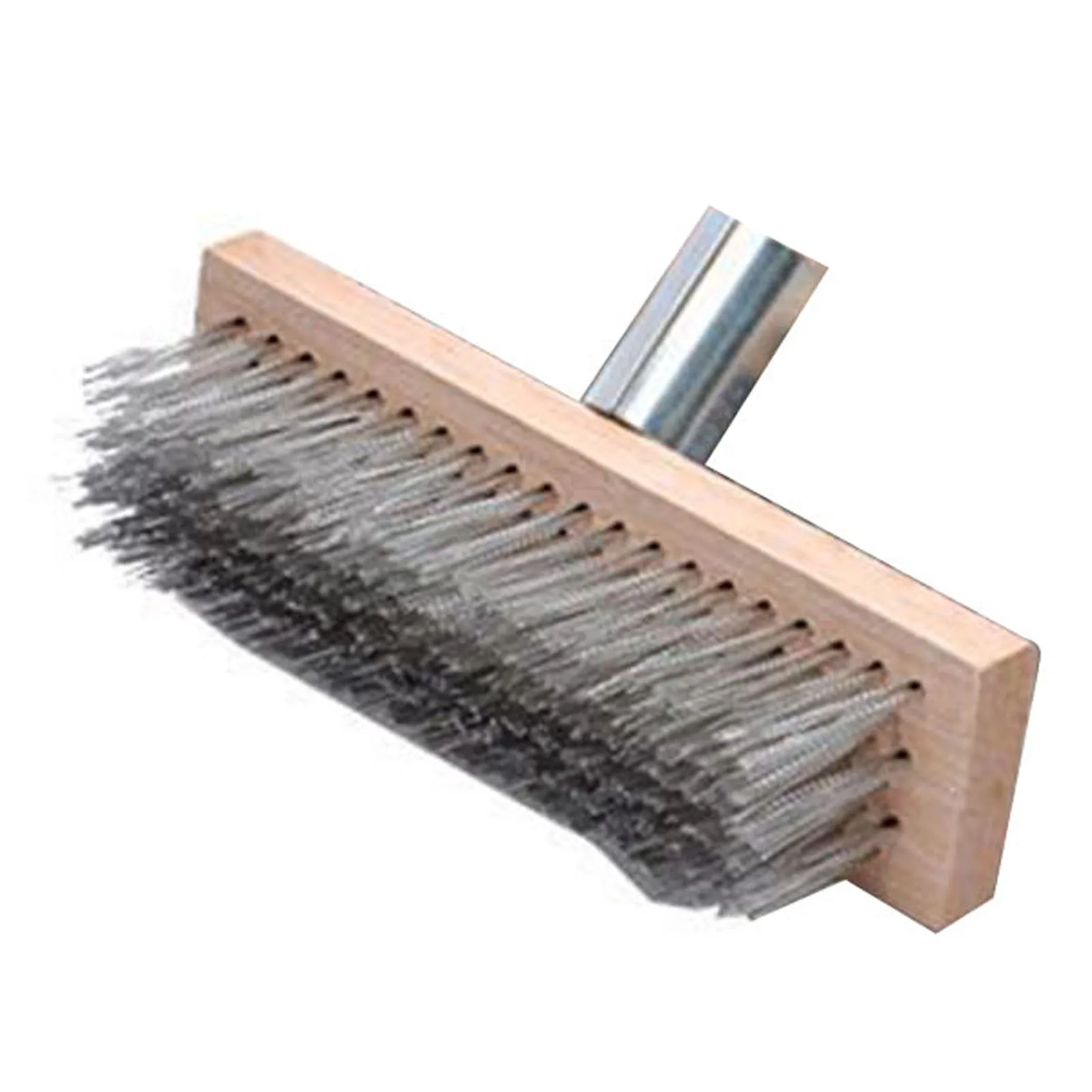 Brosse de nettoyage robuste pour sols rugueux, en fil d'acier inoxydable, outil de nettoyage de ponts et de terrasses, 20 cm