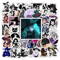 Fantasy Gothic Witch Stickers Mysterious DIY Kids Toy Gift for Phones Laptops Bottles Luggage Decorative Design Waterproof Decal