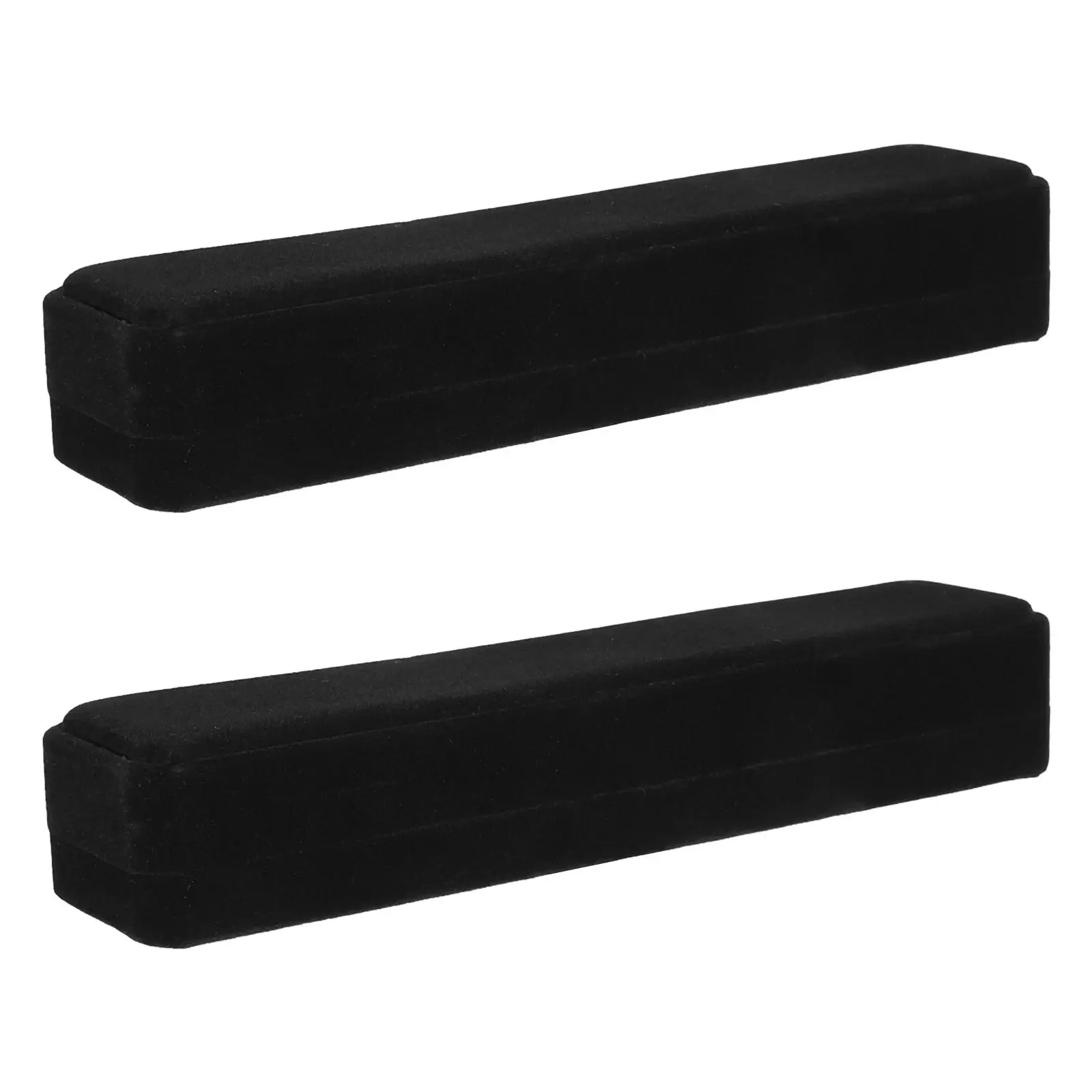 

Набор из 2 черных подарочных коробок для украшений: прямоугольные футляры с подкладкой для хранения ожерелий, браслетов, подарочной упаковки и демонстрации ювелирных изделий