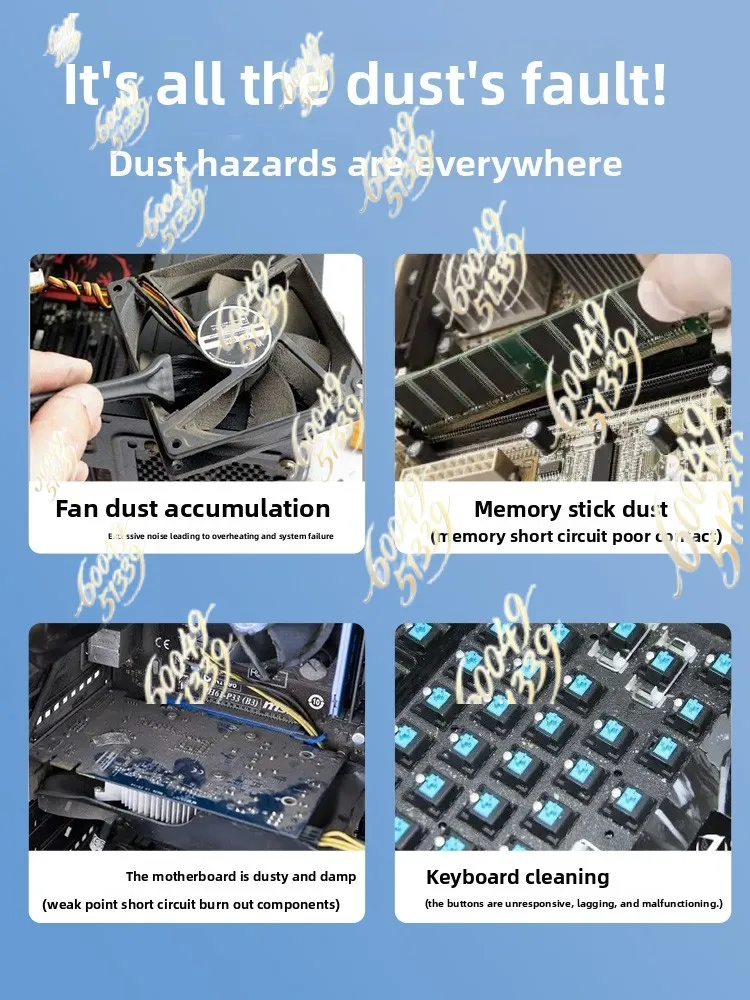 Computer Host Dust Cleaning Tool Kit, Fan Keyboard Radiator Disassembly  Cleaning, Maintenance Repair Thermal Grease Replacement
