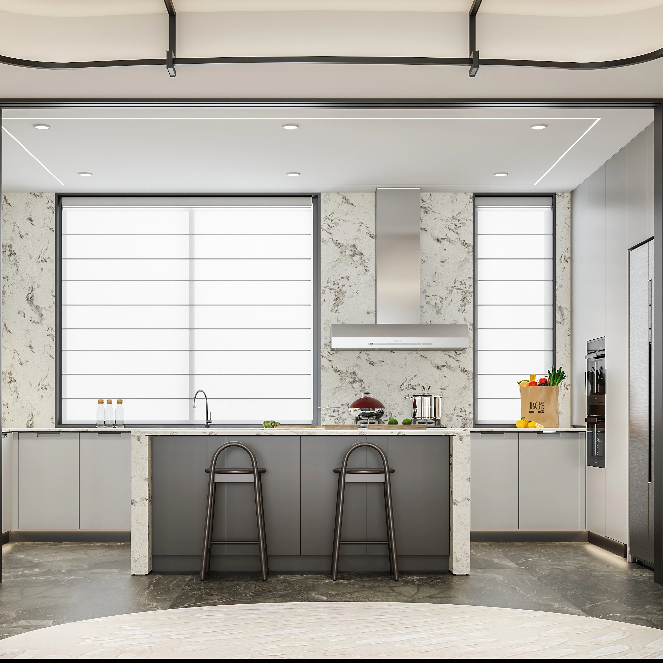 Kitchen Appliances Luxury - Luxury Modern Kitchen Cabinets, Marble Island,