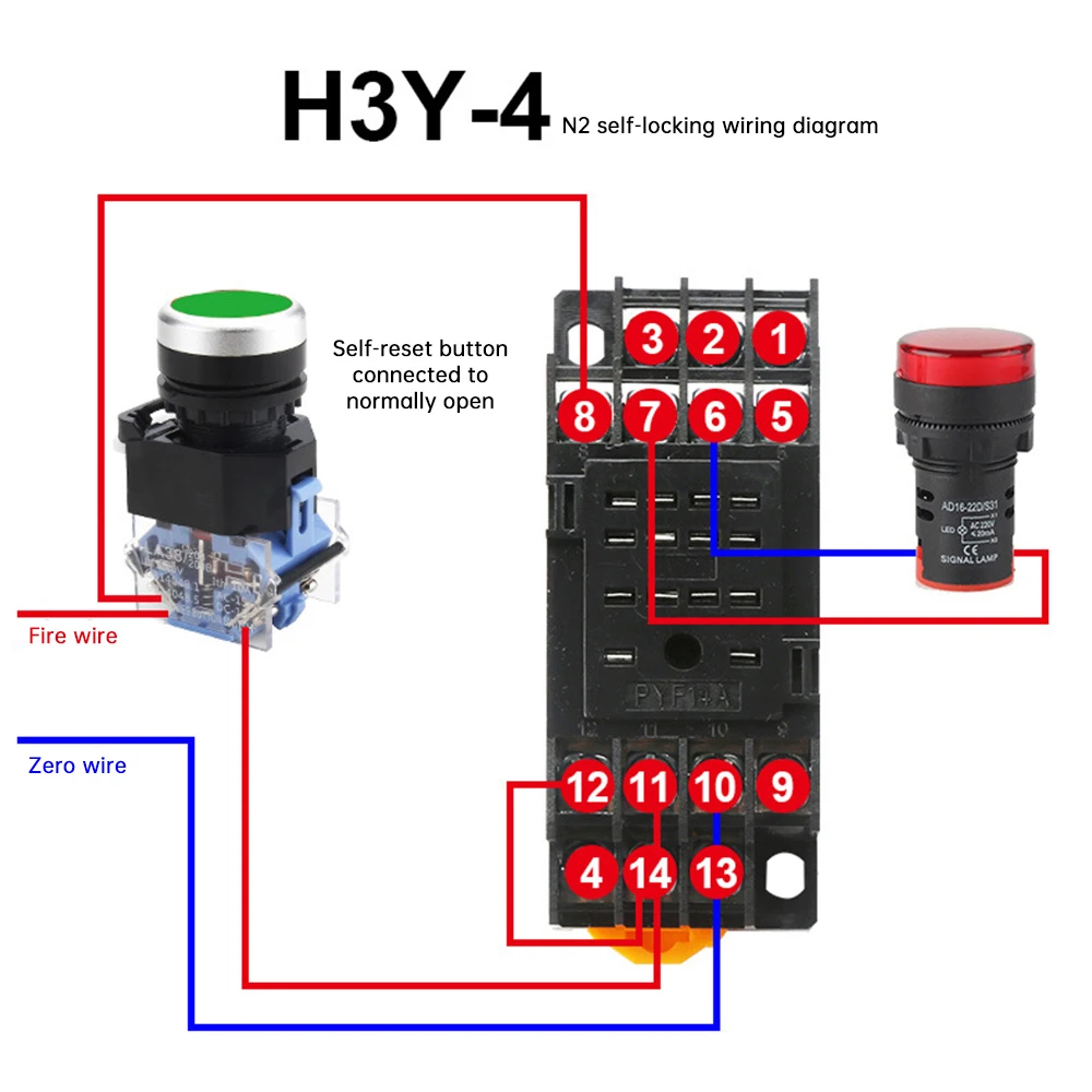 H3Y-4 LCD Display Delay Relay DC12V DC24V AC220V Power-on Delay Controller Time Relay Electronic Timer Relay with Base Socket