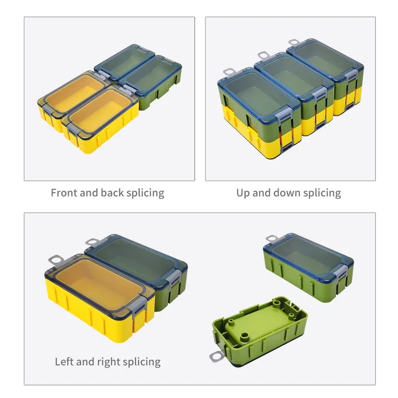 ILURE 3pcs Mini Fishing  Accessories Storage Box Portable Hook Container Lure Compartments Organizer Sea Fishing Tackle
