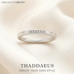 Delicate Band Ring Europe Style Classic Fine Jewelry For Women Summer Brand New Pure 925 Sterling Silver Romantic Gift