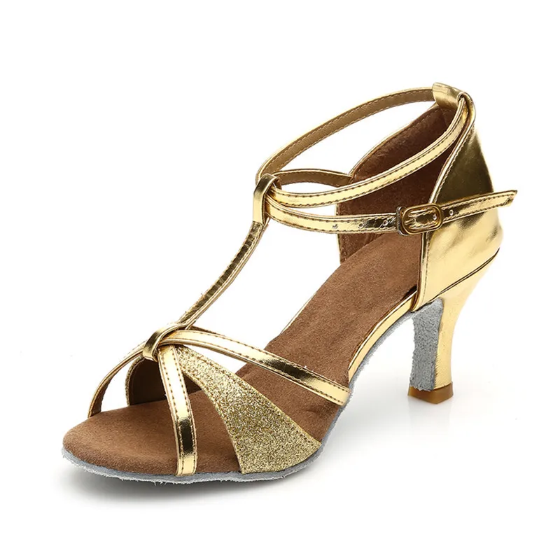 1pair/lot woman fashion latin cha cha waltz dance high heel shoes contrast color dance indoor shoes