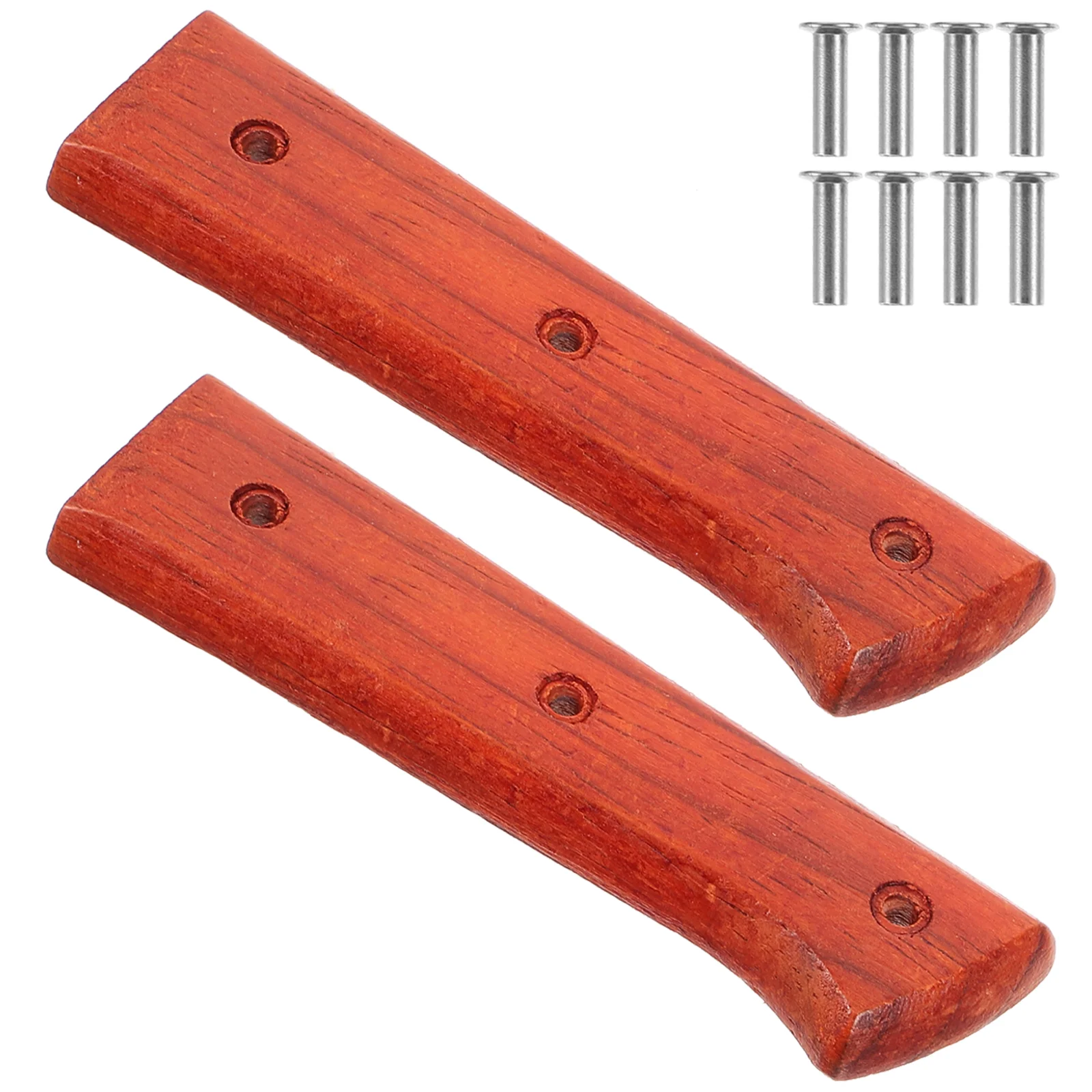 

Repair Kitchen Knife Handle Accessories (Type 1 Holed Red Pear Wood) Chef Wooden Practical Grip for