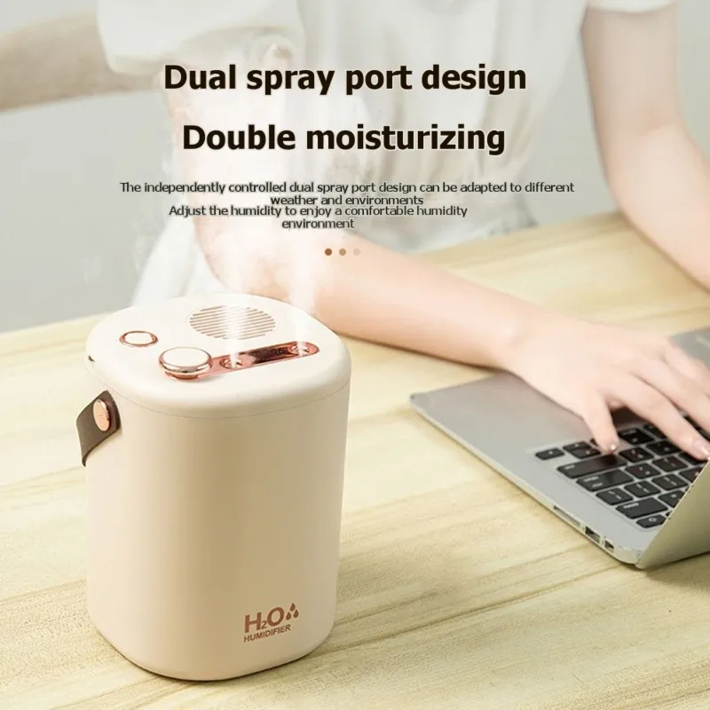 Stable Performance Ultrasonic Humidifier Dual Mist-Ion Technology-USB Rechargeable, Quiet Operation For Home, Night Light