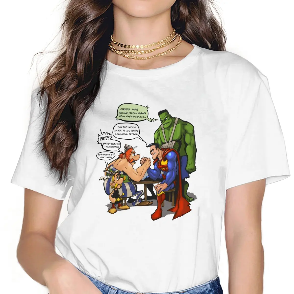 Power Asterix-le Gaulois Women T Shirt Fashion Unisex Crewneck TShirt Harajuku