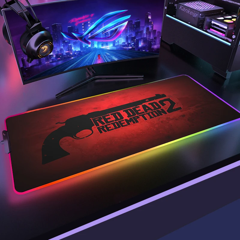 Red Dead Redemption 2 Mouse Pad Kawaii Desk Accessories Gaming Mousepad Rgb Keyboard Mat Deskmat Mats Anime Mause Gamer Pc Pads