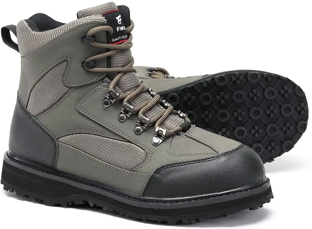 8 Fans Men's Fishing Wading Shoes Anti-slip Durable Rubber Sole Lightweight Wading Waders Boots