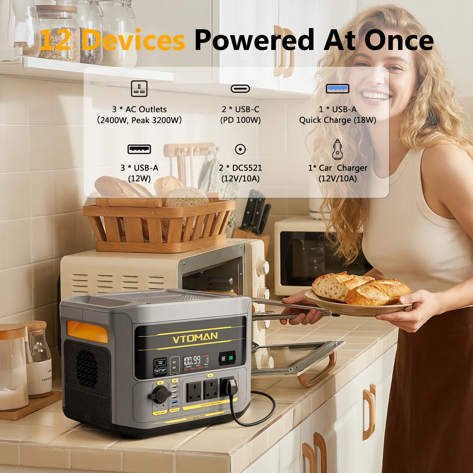 VTOMAN FlashSpeed 2400 Power S - Portable Power Station 600W Ups recensione e prezzo