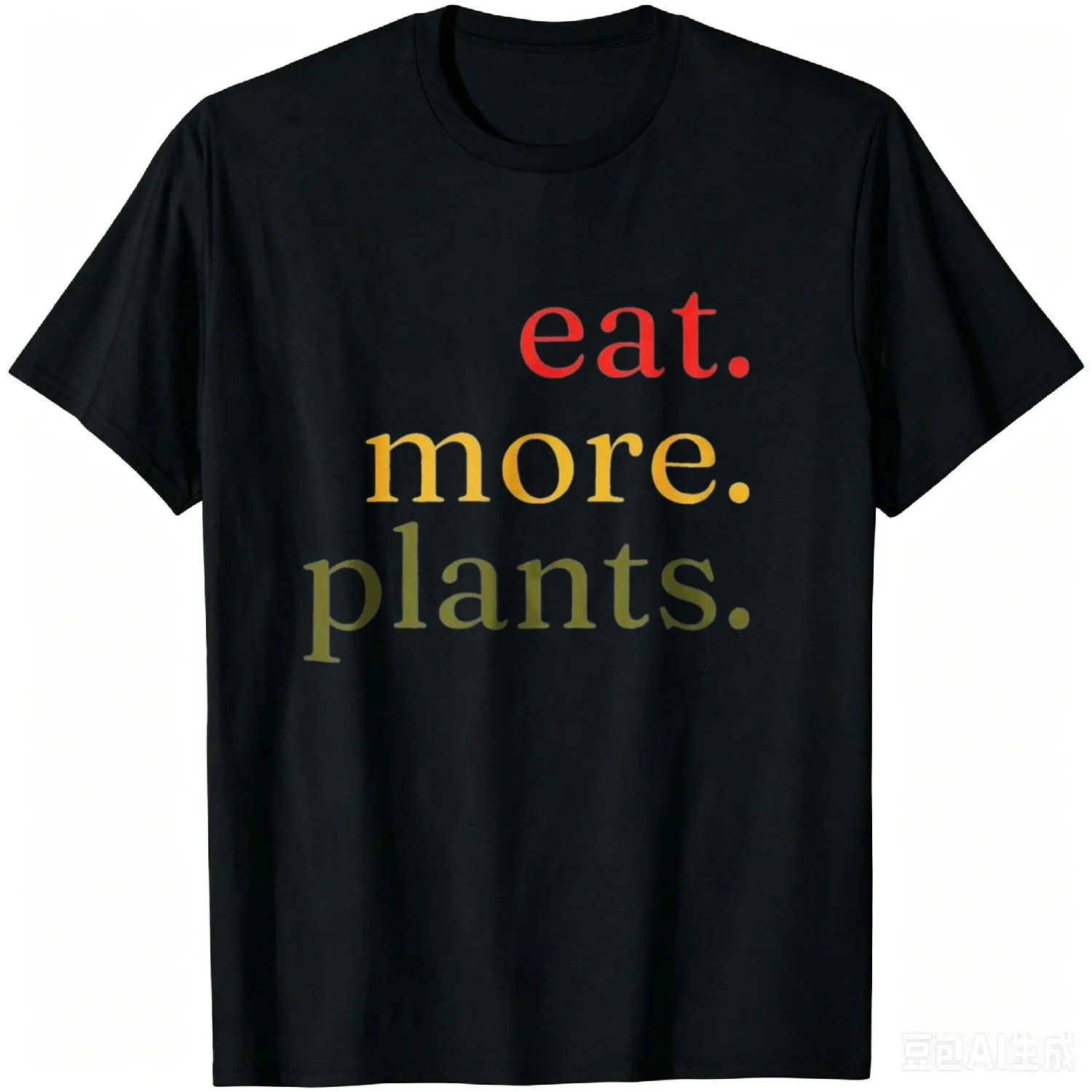 Eat. More. Plants. WFPB Vegan Vegetarian Plant-Based T-Shirt Cotton Unisex Summer Streetwear Tops Graphic T Shirts Camiseta