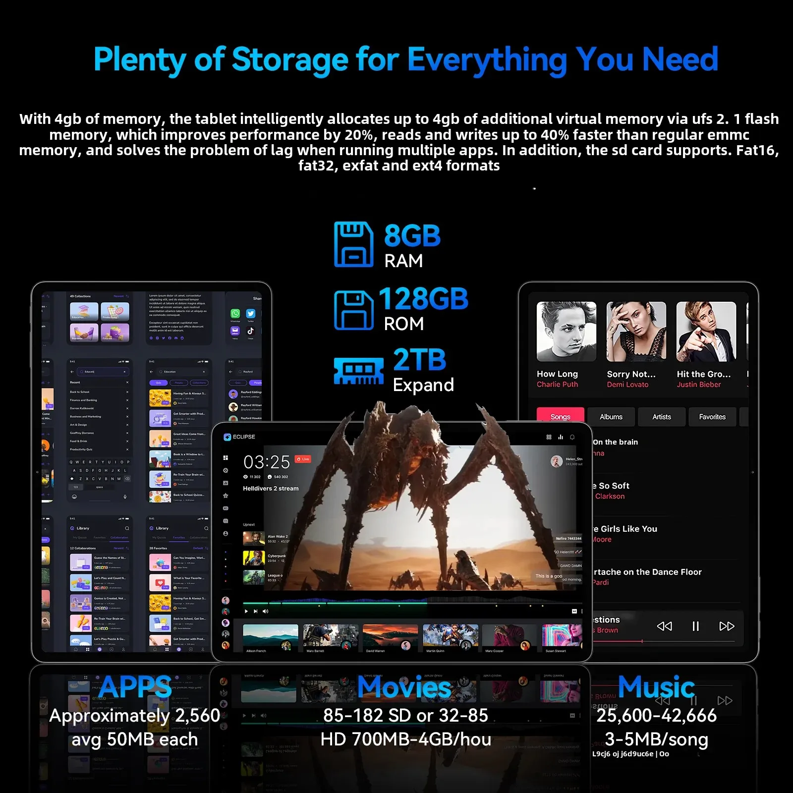 Headwolf-Tablette WiFi Android 15, WPad6, 10.1 pouces, FHD, 1920x1200, 4 + 4 Go de RAM + 128 Go, Dean, Widevine L1, 6000mAh