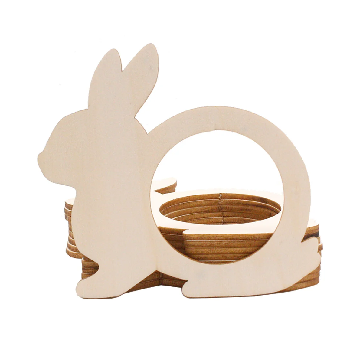 

20Pcs Rabbit Design Wooden Napkin Holders Long Lasting Party Table Decorations Banquets Dinners Proms Napkin Ring