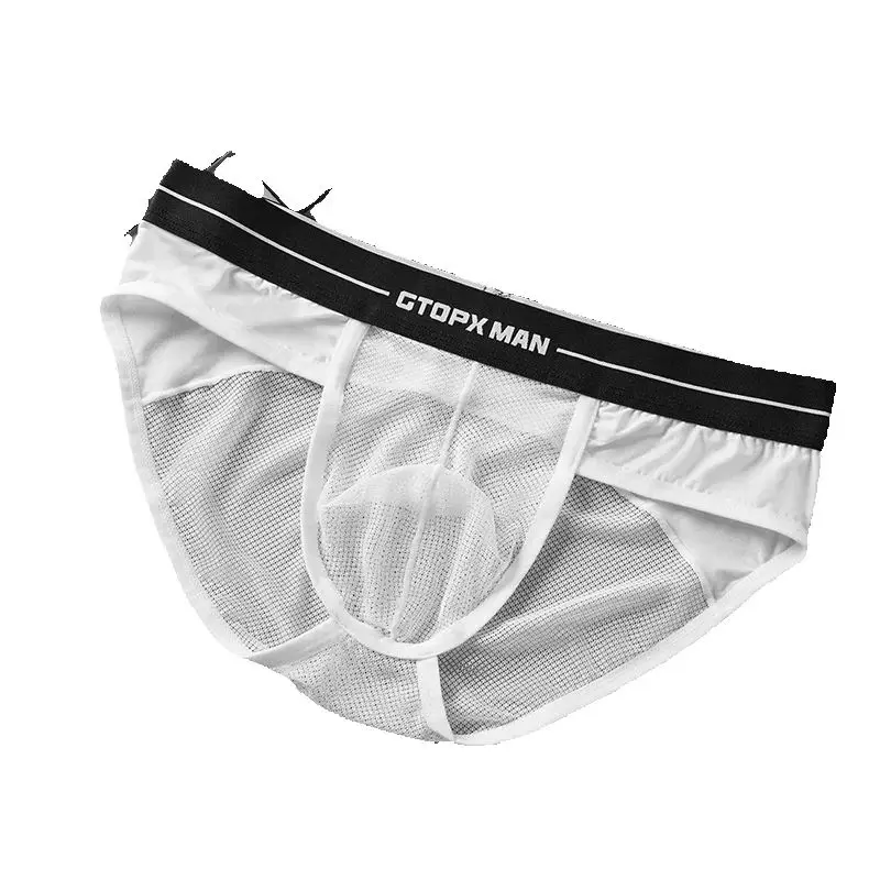 

Мужское сексуальное короткое нижнее белье, молодежные сетчатые прозрачные дышащие удобные быстросохнущие трусики для геев, эротические трусы с низкой посадкой и U-образной выпуклой сумкой