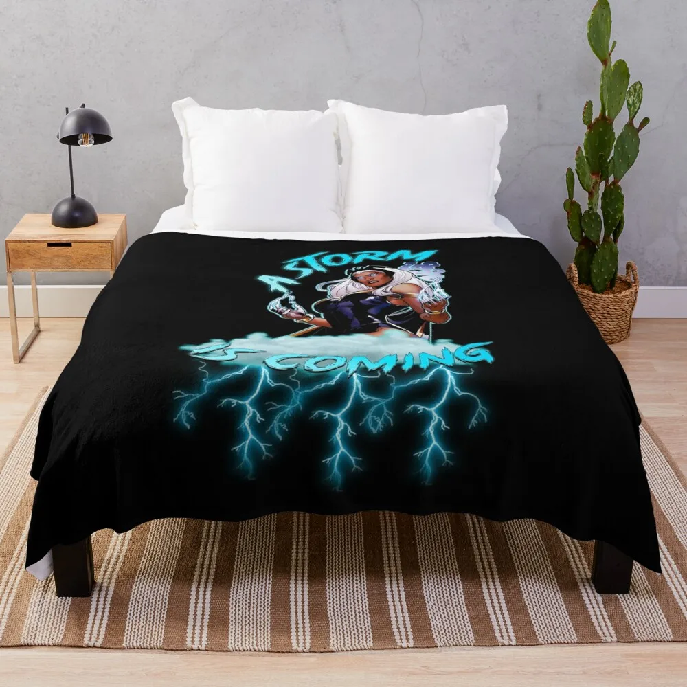 A Storm Is Coming ( SpazzTheVisionary ) Throw Blanket Quilt anime Thermals For Travel Blankets